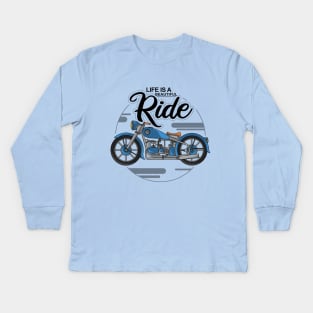 Motorcycle with Automatic Kids Long Sleeve T-Shirt